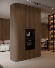 Kitchen with Curved Wall 